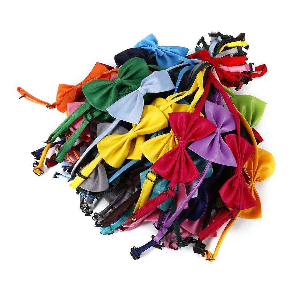 50Pcs Dog Bow Ties with Adjustable Collar C754