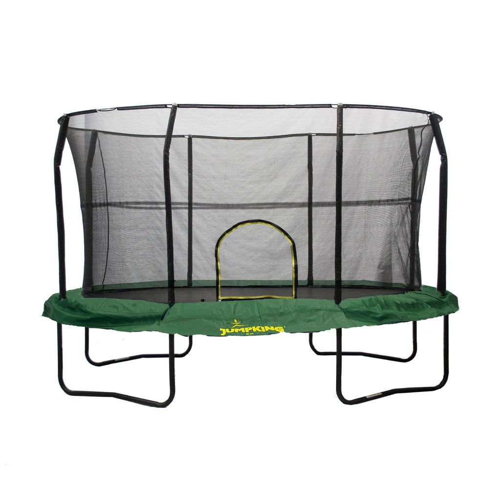 Oval 8 x 12 Trampoline with Enclosure, Green Y96870