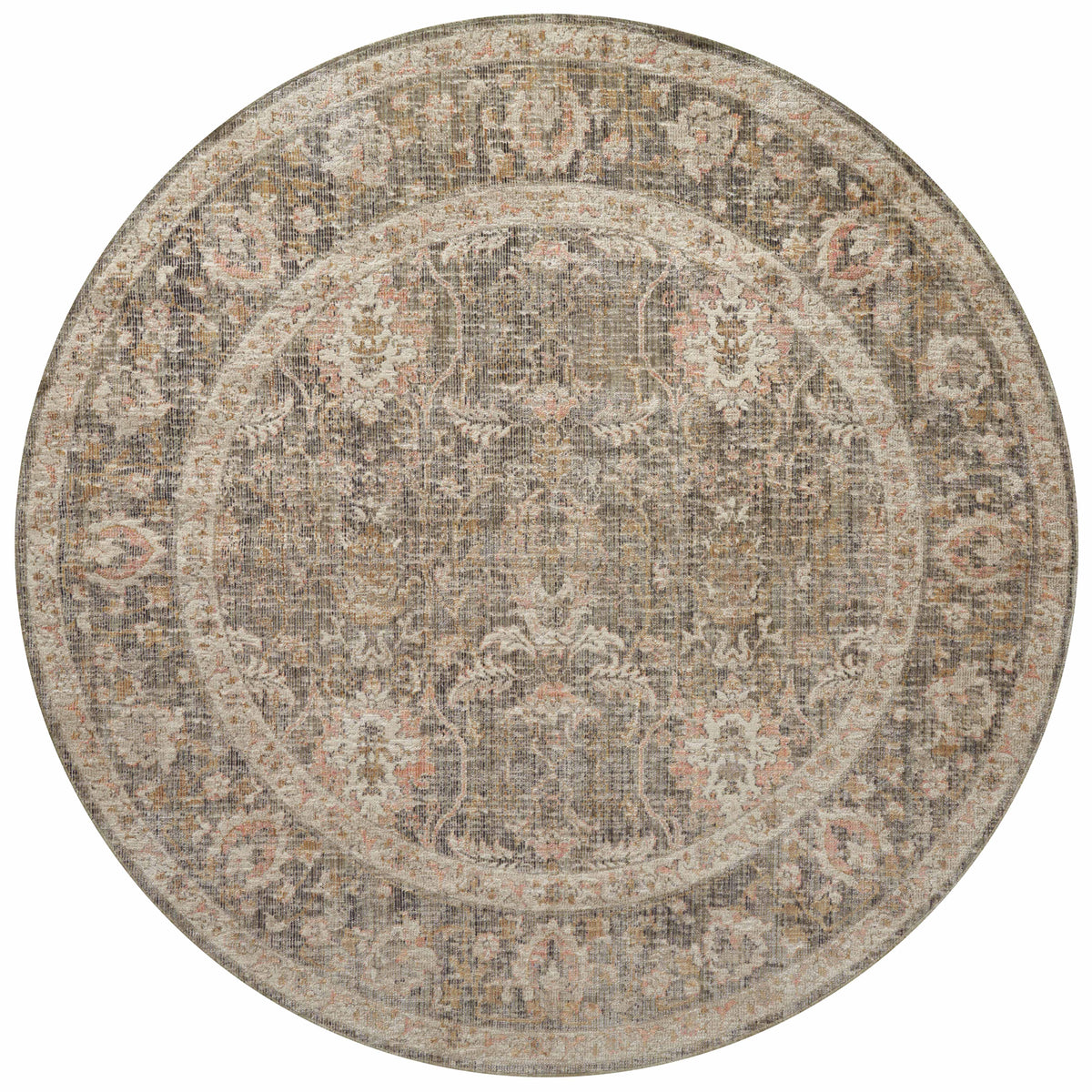 Sage Blush Round Rug C3855