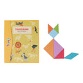 Magnetic Tangram Toys 7 Shapes Wooden Pattern Blocks Set K683